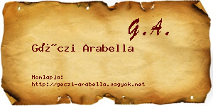 Géczi Arabella névjegykártya